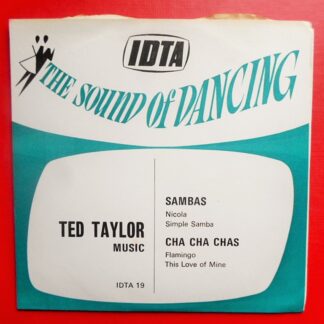 Ted Taylor Sambas 7" IDTA IDTA19 EX/EX 1971 wraparound picture sleeve, as Ted Taylor Big Band