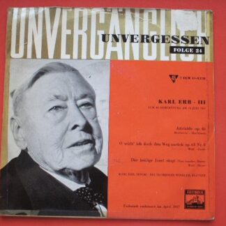 Karl Erb Karl Erb III EP Electrola E40065 EX/G 1950s picture sleeve has sellotape marks on edges, German pressing