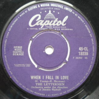 Lettermen When I Fall In Love 7" Capitol CL15235 VG 1961