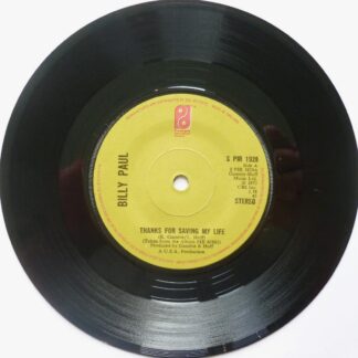 Billy Paul Thanks For Saving My Life 7" Philadelphia SPIR1928 EX 1973