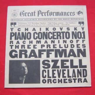 George Szell Tchaikovsky Piano Concerto No 1 LP Great Performance CBS60145 EX/EX 1982 made in Holland