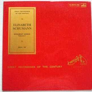 Elizabeth Schumann Schubert Songs Volume 1 LP HMV COLH130 EX/VG 1950s