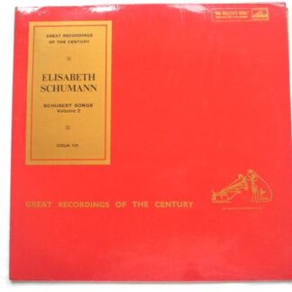 Elizabeth Schumann Schubert Songs Volume 2 LP HMV COLH131 EX/EX 1950s with booklet