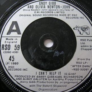 Andy Gibb I Can't Help It 7" RSO RSO59 EX 1980 a-side with Olivia Newton John