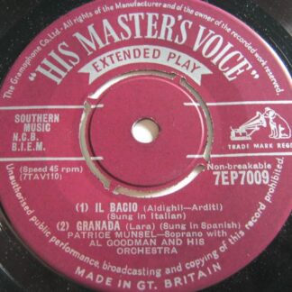Al Goodman Il Bacio EP HMV 7EP7009 EX 1950s as Al Goodman & His Orchestra