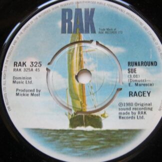 Racey Runaround Sue 7" Rak RAK325 EX 1980