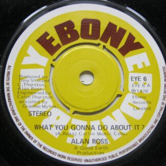 Alan Ross What You Gonna Do About It 7" Ebony EYE6 EX 1977
