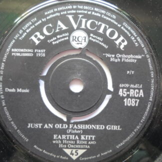 Eartha Kitt Just An Old-Fashioned Girl 7" RCA RCA1087 EX 1958 round centre