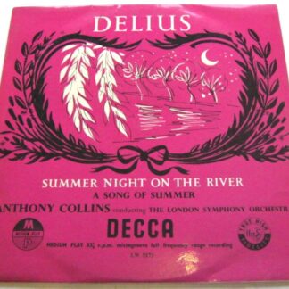 Anthony Collins Delius Summer Nights On The River 10"LP Decca LW5173 EX/EX 1955 10 inch LP
