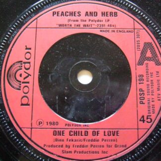 Peaches & Herb One Child Of Love 7" Polydor POSP198 EX 1980 there is 2mm drill hole in label rim