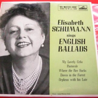 Elizabeth Schumann Sings English Ballads EP HMV 7ER5132 EX/EX 1950s picture sleeve