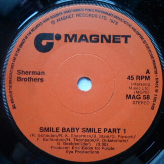 Sherman Brothers Smile Baby Smile Part 1 7" Magnet MAG58 EX 1976