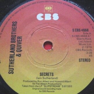 Sutherland Brothers & Quiver Secrets 7" CBS CBS4668 EX 1976