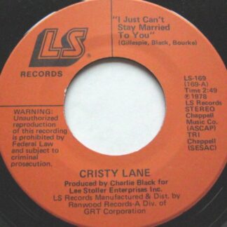 Cristy Lane I Just Can't Stay Married To You 7" LS LS169 EX 1978 US pressing