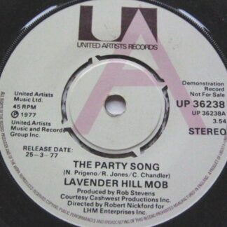Lavender Hill Mob The Party Song 7" United Artists UP36238 EX 1977 demo