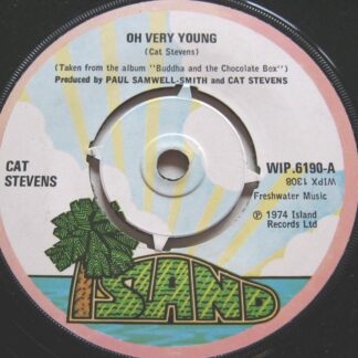 Cat Stevens Oh Very Young 7" Island WIP6190 EX 1974 there is number stamp on side two label.