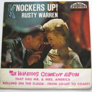 Rusty Warren Knockers Up LP Jubilee JUL1 EX/EX 1968 sleeve has small writing on rear, label has mild colour loss which is common with the blue labels pressed by Pye in the late 1960s