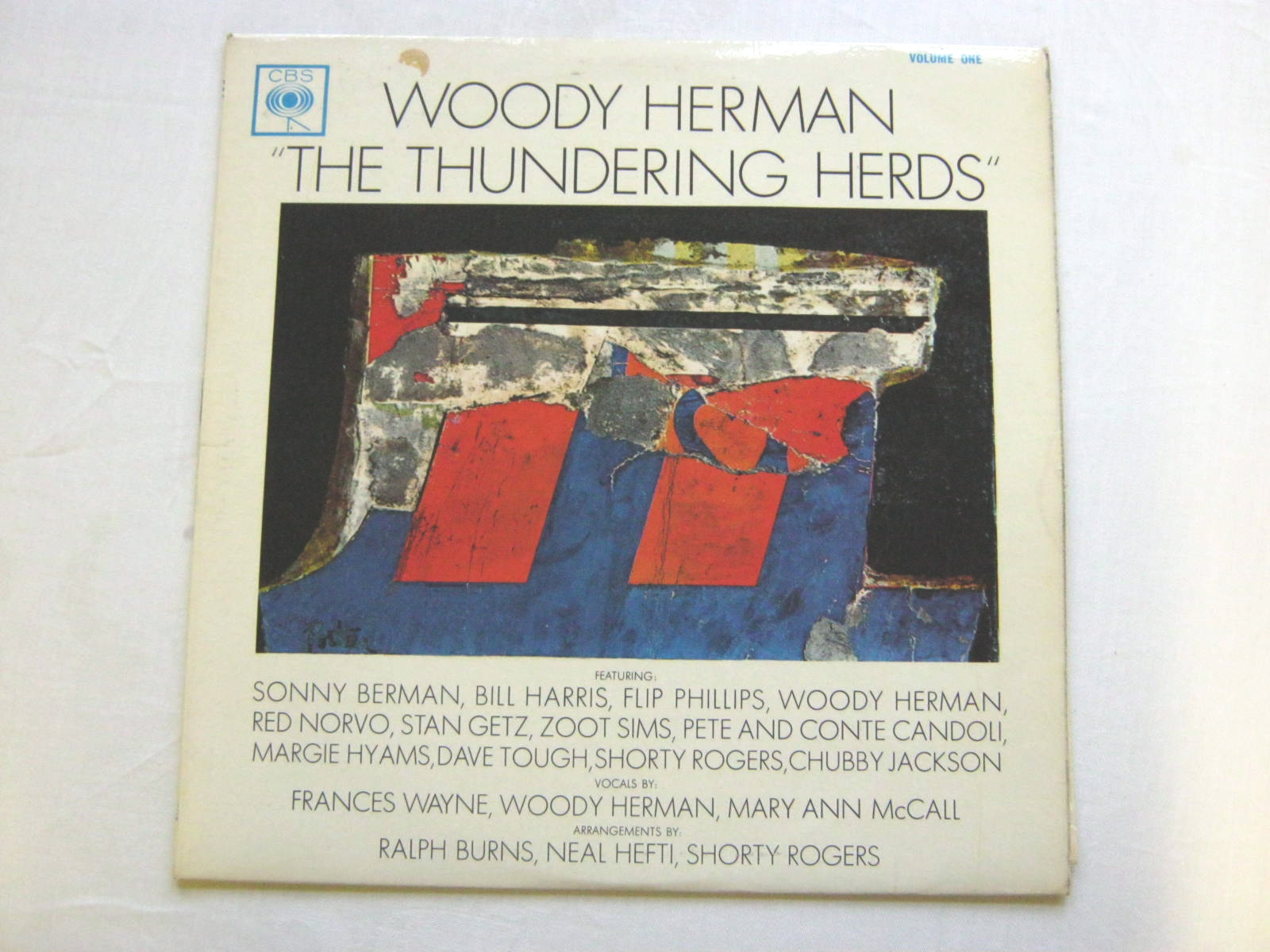 Woody Herman The Thundering Herds Vol 1 LP CBS BPG62158 EX/EX 1963 sleeve has writing on the rear - the tracks are annotated