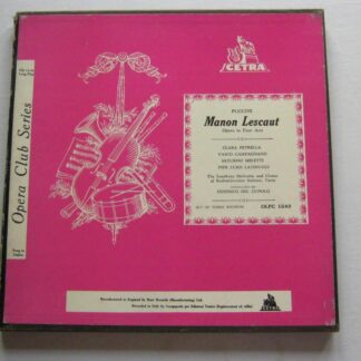 Federico Delcupelo Manon Lescaut 3LP Cetra OLPC1243 EX/VG 1950s 3 LPs boxed with booklet & insert, vinyl is near mint, box is VG