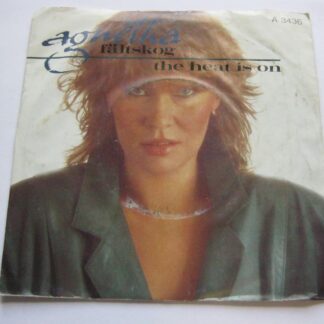 Agnetha Faltskog The Heat Is On 7" Epic A3436 EX/VG 1983 picture sleeve is quite wavy