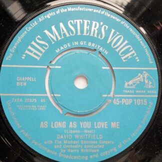 David Whitfield As Long As You Love Me 7" HMV POP1015 EX 1962