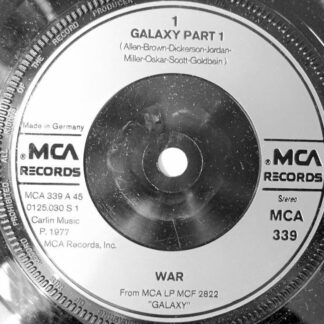 War Galaxy 7" MCA MCA339 EX 1977 plastic label, German pressing
