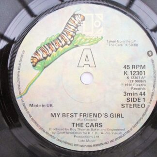 Cars My Best Friends Girl 7" Elektra K12301 EX 1978