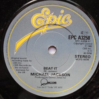 Michael Jackson Beat It 7" Epic A3258 EX/VG 1983 picture sleeve