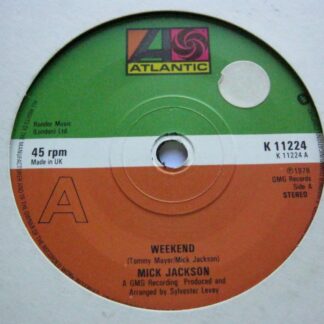 Mick Jackson Weekend 7" Atlantic K11224 EX 1978