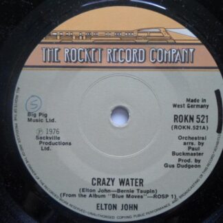 Elton John Crazy Water 7" Rocket ROKN521 EX 1976 German pressing