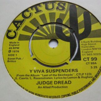 Judge Dread Y Viva Suspenders 7" Cactus CT99 EX 1976