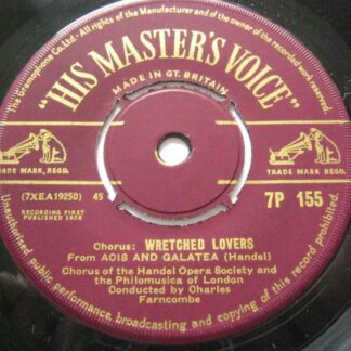 Charles Farncombe Wretched Lovers 7" HMP 7P155 EX 1958 b-side with Owen Brannigan