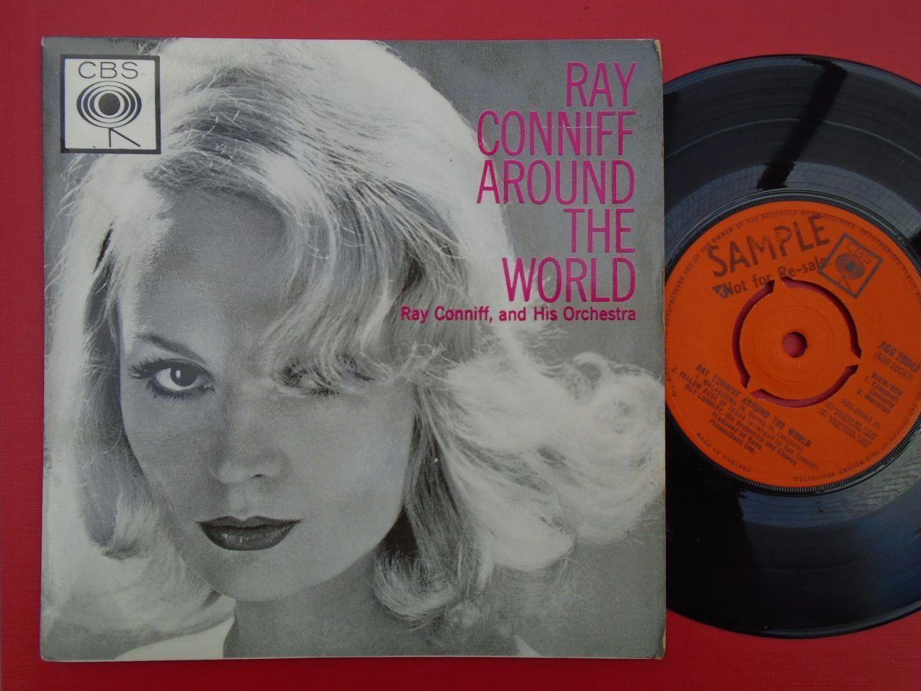 Ray Conniff Around The World EP CBS AGG20043 EX/VG 1960s picture sleeve, Sample - Not For Sale is stamped on label and sleeve