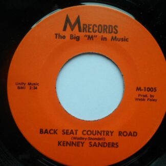 Kenney Sanders Back Seat Country Road 7" M M1005 EX 1970s US pressing
