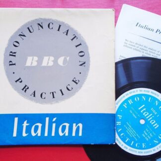 Italian EP Sydney Stevens Publications Ltd PSBBIT EX/EX 1950s BBC Italian language instruction record, 33rpm
