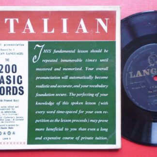 Italian The 200 Basic Woirds EP Saga LAN5 EX/VG 1950s