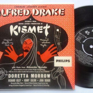 Kismet EP Philips BBE12018 EX/EX 1960s picture sleeve with white Philips logo on front, with Alfred Drake, Doretta Morrow, Henry Calvin, Richard Kiley & Joan Diener, original Broadway cast