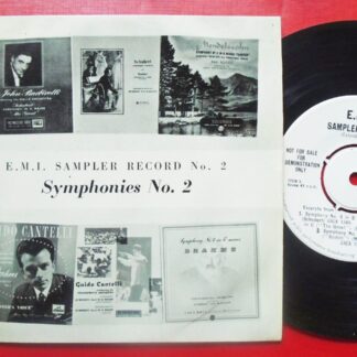 Symphonies No 2 EP EMI ESR102 EX/EX 1950s picture sleeve, EMI Sampler Record No 22, with Guido Cantelli & Paul Kletzki