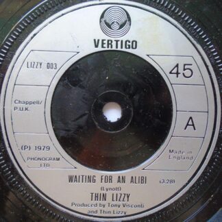 Thin Lizzy Waiting For An Alibi 7" Vertigo LIZZY003 EX 1979