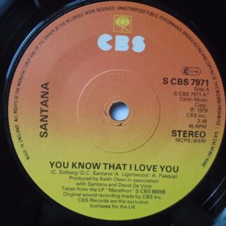Santana You Know That I Love You 7" CBS CBS7971 EX 1979
