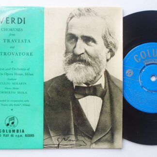 Tullio Serafin Verdi Choruses EP Columbia SEL1566 EX/EX 1950s picture sleeve