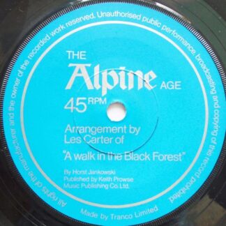 Les Carter The Alpine Age 7" n/a EX 1960s one-sided, promotional record for Alpine Lager, an arrangement of A Walk In The Black Forest by Horst Jankowski