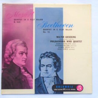 Walter Gieseking Mozart Beethoven LP Columbia 33CX1322 EX/VG 1950s