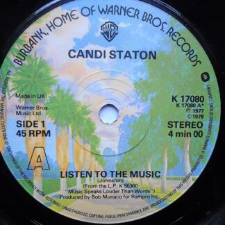 Candi Staton Listen To The Music 7" Warner Bros K17080 EX 1977