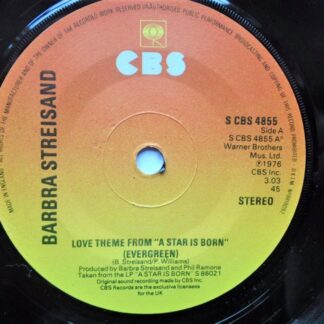 Barbra Streisand Love Theme From A Star Is Born 7" CBS SCBS4855 EX 1976