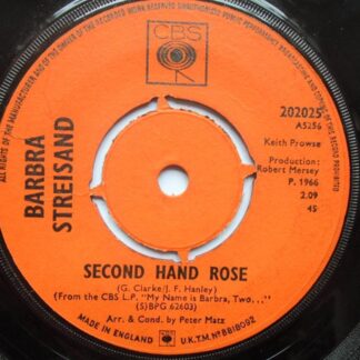 Barbra Streisand Second Hand Rose 7" CBS 202025 EX 1966