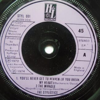 Stylistics You'll Never Get To Heaven If You Break My Heart EP H&L STYL001 EX 1975