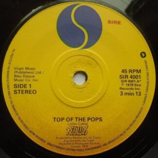 Rezillos Top Of The Pops 7" Sire SIR4001 EX 1978 artist is printed in Rezillos font