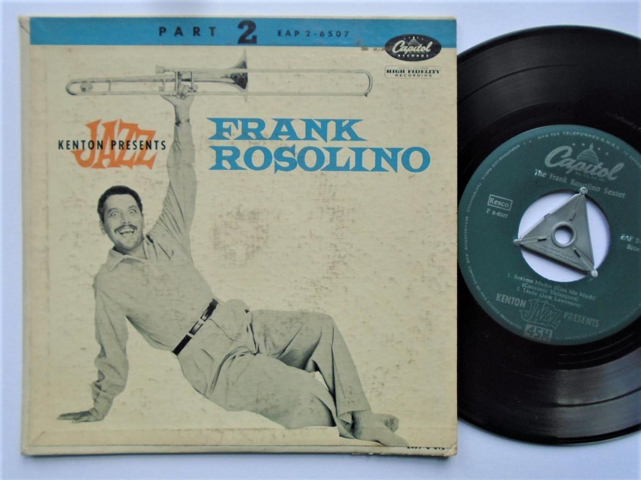 Frank Rosolino Kenton Jazz Presents The Frank Rosolino Sextet Part 2 EP Capitol EAP26507 EX/VG 1950s US pressing in picture sleeve