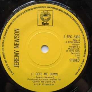 Jeremy Newson It Gets Me Down 7" Epic SEPC3396 EX 1975